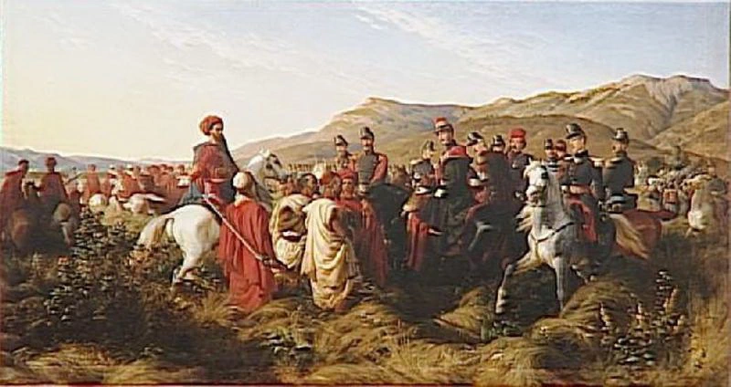 IL DUCA D'ORLEANS RILASCIA DUE PRIGIONIERI ARABI 21 MARZO 1840 - Versailles